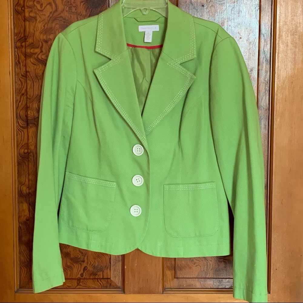 Charter Club blazer jacket. Size 8. Spring green.